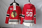 Chicago Blackhawks #50 Corey Crawford Red Stitched NHL Pullover Hoodie,baseball caps,new era cap wholesale,wholesale hats