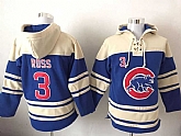 Chicago Cubs #3 Ross Blue Sawyer Hooded Sweatshirt Baseball Stitched Hoodie