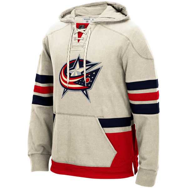 Customized Men's Blue Jackets Any Name & Number LightGray Stitched Hoodie