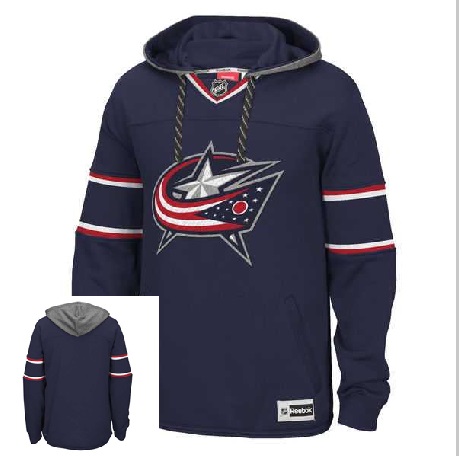 Customized Men's Blue Jackets Any Name & Number Navy Blue Stitched Hoodie