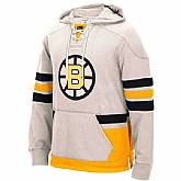 Customized Men's Boston Bruins Any Name & Number LightGray Stitched Hoodie,baseball caps,new era cap wholesale,wholesale hats