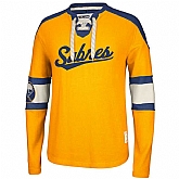 Customized Men's Buffalo Sabres Any Name & Number Yellow CCM Throwback Stitched NHL Hoodie,baseball caps,new era cap wholesale,wholesale hats