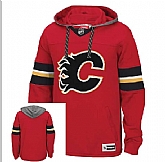 Customized Men's Calgary Flames Any Name & Number Red Stitched Hoodie,baseball caps,new era cap wholesale,wholesale hats