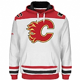 Customized Men's Calgary Flames Any Name & Number White Stitched NHL Hoodie,baseball caps,new era cap wholesale,wholesale hats
