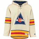 Customized Men's Colorado Avalanche Any Name & Number Cream CCM Throwback Stitched NHL Hoodie,baseball caps,new era cap wholesale,wholesale hats