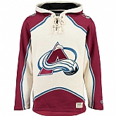 Customized Men's Colorado Avalanche Any Name & Number Cream-Red Stitched NHL Hoodie,baseball caps,new era cap wholesale,wholesale hats