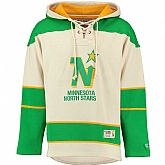 Customized Men's Dallas Stars Any Name & Number Cream CCM Throwback Stitched NHL Hoodie,baseball caps,new era cap wholesale,wholesale hats