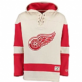 Customized Men's Detroit Red Wings Any Name & Number Cream Stitched NHL Hoodie,baseball caps,new era cap wholesale,wholesale hats