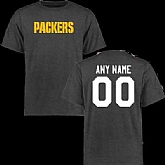 Customized Men's Green Bay Packers Design Your Own DarkGray Fitted T-Shirt,baseball caps,new era cap wholesale,wholesale hats