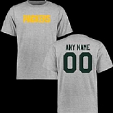 Customized Men's Green Bay Packers Design Your Own LightGray Fitted T-Shirt,baseball caps,new era cap wholesale,wholesale hats