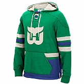 Customized Men's Hartford Whalers Any Name & Number Green Stitched Hoodie
