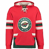 Customized Men's Minnesota Wild Any Name & Number Red Stitched Hoodie,baseball caps,new era cap wholesale,wholesale hats