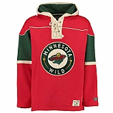 Customized Men's Minnesota Wild Any Name & Number Red Stitched NHL Hoodie,baseball caps,new era cap wholesale,wholesale hats