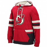 Customized Men's New Jersey Devils Any Name & Number Red-Black Stitched Hoodie,baseball caps,new era cap wholesale,wholesale hats
