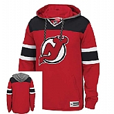 Customized Men's New Jersey Devils Any Name & Number Red Stitched Hoodie,baseball caps,new era cap wholesale,wholesale hats
