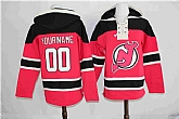 Customized Men's New Jersey Devils Any Name & Number Red Stitched NHL Hoodie,baseball caps,new era cap wholesale,wholesale hats