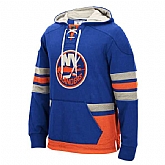 Customized Men's New York Islanders Any Name & Number Light Blue-Orange Stitched Hoodie,baseball caps,new era cap wholesale,wholesale hats