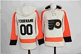 Customized Men's Philadelphia Flyers Any Name & Number Cream Stitched NHL Hoodie,baseball caps,new era cap wholesale,wholesale hats