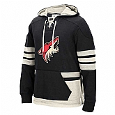 Customized Men's Phoenix Coyotes Any Name & Number Black Stitched NHL Hoodie,baseball caps,new era cap wholesale,wholesale hats