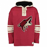 Customized Men's Phoenix Coyotes Any Name & Number Red Stitched NHL Hoodie,baseball caps,new era cap wholesale,wholesale hats