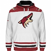 Customized Men's Phoenix Coyotes Any Name & Number White CCM Throwback Stitched NHL Hoodie,baseball caps,new era cap wholesale,wholesale hats