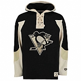 Customized Men's Pittsburgh Penguins Any Name & Number Black-White Stitched NHL Hoodie,baseball caps,new era cap wholesale,wholesale hats