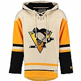 Customized Men's Pittsburgh Penguins Any Name & Number Cream-Yellow Stitched NHL Hoodie,baseball caps,new era cap wholesale,wholesale hats
