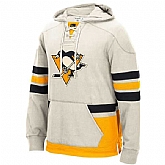 Customized Men's Pittsburgh Penguins Any Name & Number LightGray Stitched Hoodie