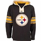 Customized Men's Pittsburgh Steelers Any Name & Number Black Stitched NFL Hoodie,baseball caps,new era cap wholesale,wholesale hats