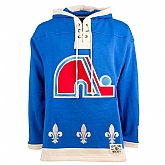Customized Men's Quebec Nordiques Any Name & Number Blue Stitched NHL Hoodie,baseball caps,new era cap wholesale,wholesale hats