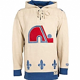 Customized Men's Quebec Nordiques Any Name & Number Cream Stitched NHL Hoodie