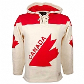 Customized Men's Team Canada Olympic Any Name & Number Cream CCM Throwback Stitched NHL Hoodie,baseball caps,new era cap wholesale,wholesale hats