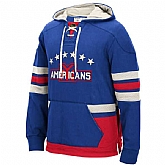 Customized Men's Team USA Any Name & Number Blue Stitched Hoodie