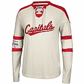 Customized Men's Washington Capitals Any Name & Number Cream CCM Throwback Stitched NHL Hoodie,baseball caps,new era cap wholesale,wholesale hats