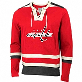 Customized Men's Washington Capitals Any Name & Number Red CCM Throwback Stitched Hoodie,baseball caps,new era cap wholesale,wholesale hats