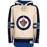 Customized Men's Winnipeg Jets Any Name & Number Cream Stitched NHL Hoodie,baseball caps,new era cap wholesale,wholesale hats