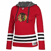 Customized Women Chicago Blackhawks Any Name & Number Red Stitched Hockey Hoodie,baseball caps,new era cap wholesale,wholesale hats