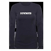 Customized Women Dallas Cowboys Design Your Own Long Sleeve Navy Blue Fitted T-Shirt,baseball caps,new era cap wholesale,wholesale hats
