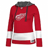 Customized Women Detroit Red Wings Any Name & Number Red Stitched Hockey Hoodie,baseball caps,new era cap wholesale,wholesale hats