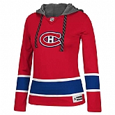 Customized Women Montreal Canadiens Any Name & Number Red Stitched Hockey Hoodie,baseball caps,new era cap wholesale,wholesale hats