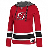 Customized Women New Jersey Devils Any Name & Number Red Stitched Hockey Hoodie,baseball caps,new era cap wholesale,wholesale hats