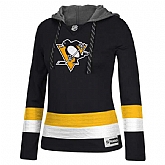Customized Women Pittsburgh Penguins Any Name & Number Black Stitched Hockey Hoodie,baseball caps,new era cap wholesale,wholesale hats