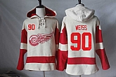 Detroit Red Wings #90 Weiss Cream Stitched NHL Pullover Hoodie,baseball caps,new era cap wholesale,wholesale hats