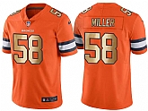 Glued Nike Denver Broncos #58 Von Miller Orange Men's NFL Golden Limited Jersey,baseball caps,new era cap wholesale,wholesale hats