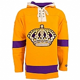 Los Angeles Kings Blank (No Name & Number) Yellow CCM Throwback Stitched NHL Hoodie WanKe,baseball caps,new era cap wholesale,wholesale hats