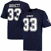 MEN'S DALLAS COWBOYS #33 TONY DORSETT NAVY RETIRED PLAYER NAME & NUMBER T-SHIRT,baseball caps,new era cap wholesale,wholesale hats