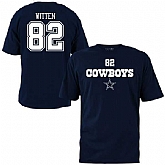 MENS DALLAS COWBOYS #82 JASON WITTEN NAVY BLUE NAME x26 NUMBER T-SHIRT,baseball caps,new era cap wholesale,wholesale hats