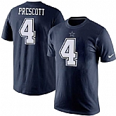 Men's Dallas Cowboys #4 Dak Prescott Nike Navy Player Pride Name & Number T-Shirt,baseball caps,new era cap wholesale,wholesale hats