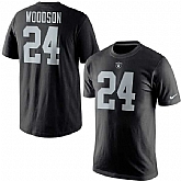 Men's Oakland Raiders #24 Charles Woodson Nike Player Pride Name & Number T-Shirt - Black,baseball caps,new era cap wholesale,wholesale hats