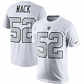 Men's Oakland Raiders #52 Khalil Mack Nike White Color Rush Player Pride Name & Number T-Shirt,baseball caps,new era cap wholesale,wholesale hats